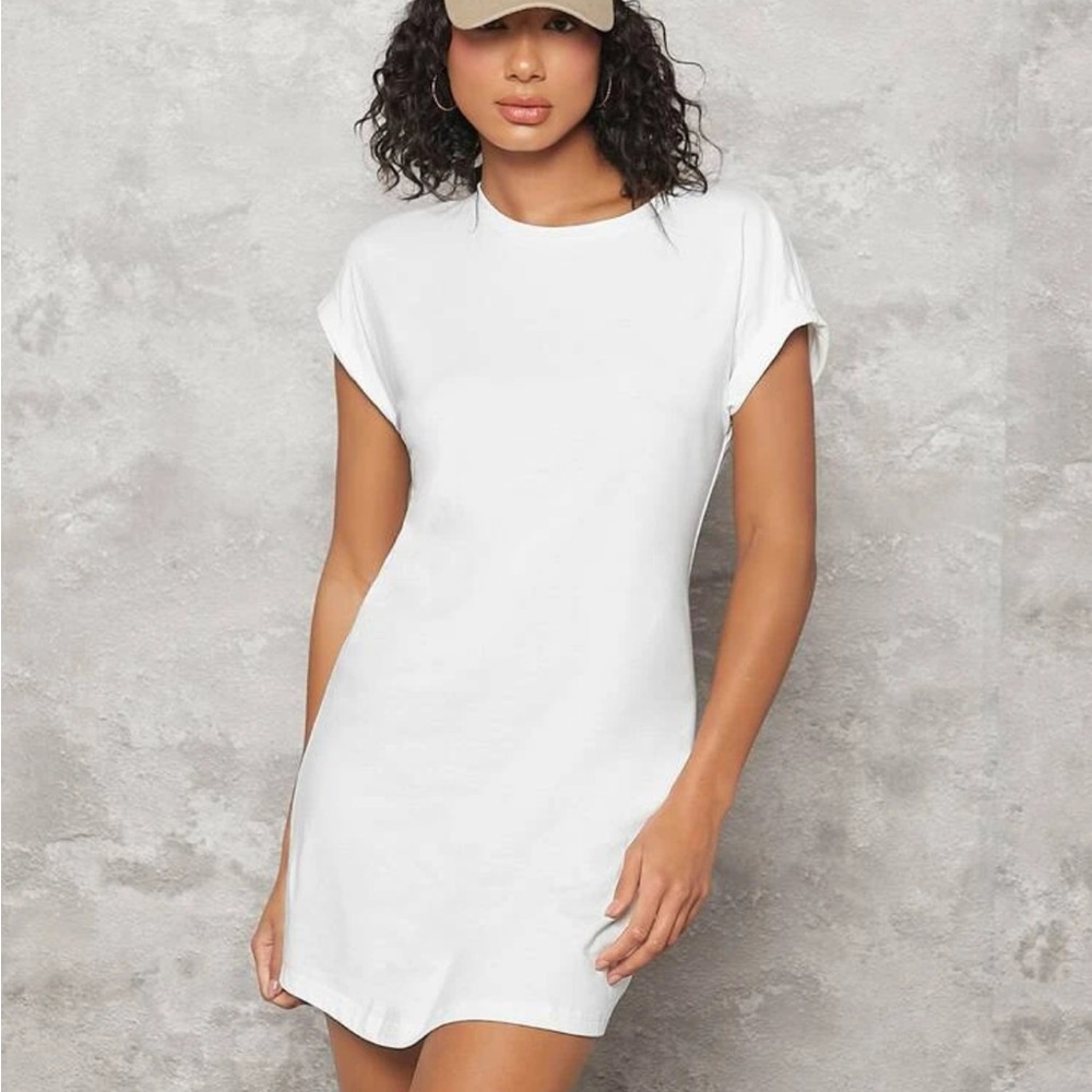 White T-shirt dress